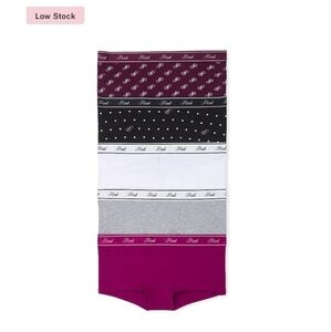 Victorias secret pink 5 pack logo boyshort panties (medium)